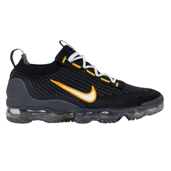 NIKE Air VaporMax 2021 FK 'Black University Gold' Running Shoes Size 12 - Picture 1 of 11